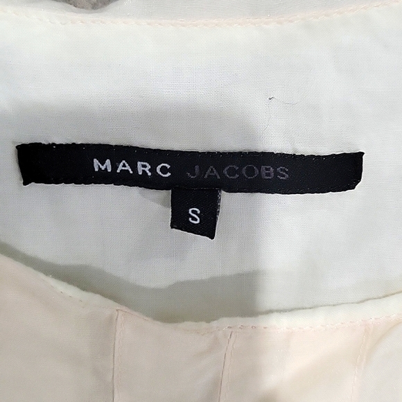 Mark Jacobs cream short summer dress silk and cotton size small 010 - Picture 5 of 8